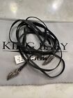 King Baby Studio Small Wings Cord Necklace Leather Fine Silver .925