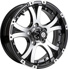 15X5 5X4.5 BLACK MACHINED FACE & LIP 0OS 2150LCC VIKING WHEEL**TRAILER USE ONLY*