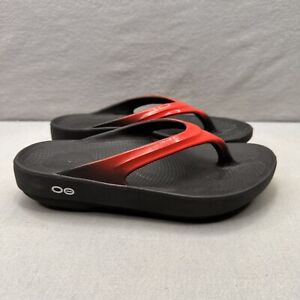 OOFOS OOlala Luxe Womens Size 5 Sandals Red Recovery Lightweight Sport Slides