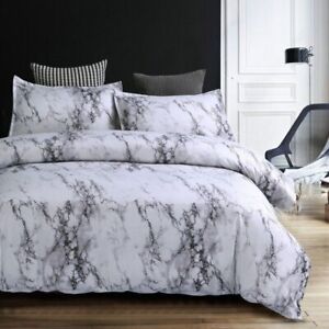 3 Piece Bedding Set Pillowcase Quilt Cover Soft Double/Full/Queen/King Size Grey