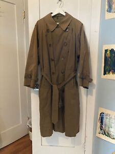 BURBERRY Men’s Vintage Button Trench Coat  Wool Check lining M-L