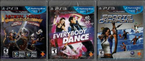 New ListingLot of 3 Ps3 Games Sports Champions Medieval Moves Everybody Dance Factory New