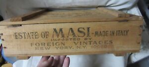 Estate of Masai Foreign Vintages NY, NY Wine Crate Collectible EMFVNYWC-1