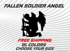 Fallen Soldier Angel Sport Bike Car Truck Tumbler Helmet Sticker Go Cart Decal