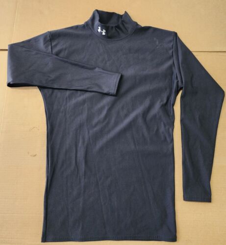 Under Armour Cold Gear Compression Shirt Men's Large Black Long Sleeve Mock Neck