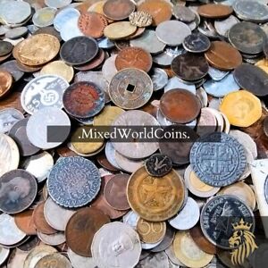 1 Pound Unsearched Old Foreign Mixed World Coins Assorted 1 Lb Bulk Lot Tokens