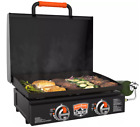 Portable Griddle with Hood Flat Top Blackstone Grill Tailgating Camping LP Gas
