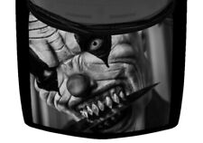 Grayscale Scary Evil Clown Knife Hood Wrap Vinyl Car Truck Graphic Decal