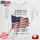 Jesus Is My Savior Trump Is My President T-Shirt White Trump 2024 T-Shirt NOW