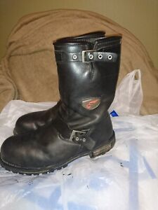 Red Wing 998 Engineer Motorcycle Biker Black Leather Boots Mens 13 b s