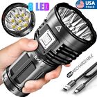 Super Bright 12000000LM Torch 8 LED Flashlight USB Rechargeable Tactical lights