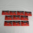 Lot of 10 Sony HF 60 Minute Blank Normal Bias Audio Cassette Tapes New Sealed