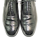 Men's Dress Shoes FLORSHEIM Wingtip Oxfords Sz 10 D Black Leather Uppers & Soles