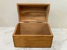 Wood Recipe Box Hedges Mfg Co #435 USA Small Vintage Kitchen Cooking Storage