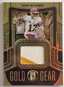 Terry McLaurin 2022 Gold Standard Gold Gear Prime Patch (11/25) - Commanders