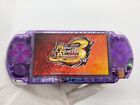 Sony PSP-3000 Playstation Portable Handheld Console Clear Purple Shell Custom