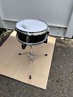 Free P&P. 10” Snare Drum with Stand. Black Finish Great for Busking, Small Venue