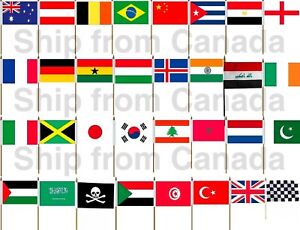 Small Country Handheld Stick Table Desk Flags 4