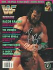 AM174  Razor Ramon  signed Vintage WWF Wrestling Magazine  w/COA
