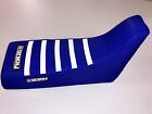 YAMAHA Pw 80 Seat Cover by  Enjoy Mfg 1983 - 2010 ALL BLUE WITH WHITE RIBS #180