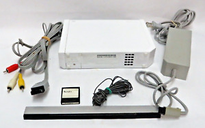 Nintendo Wii Home Console Model RVL-001 Memory Card Cords, & Sound Bar Untested