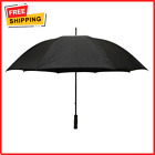 5 Ft. Golf Umbrella in All Black,straight and Firm Handle 60 in Dia High Quality