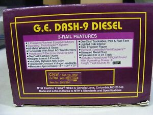 MTH O scale G.E. Dash-9 Diesel C&NW #8602 w/Protosound  #20-2159-1