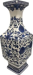 New ListingBlue and white porcelain vase Large 18”