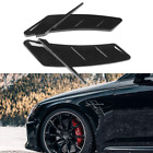 2X Universal Gloss Black TPU Front Side Fender Vents Wing Cover Accessories (For: 2019 Honda Accord)