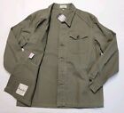 H. GOOSE Cotton SHIRT JACKET Men's Size XL Olive Green Denim Field Made In USA