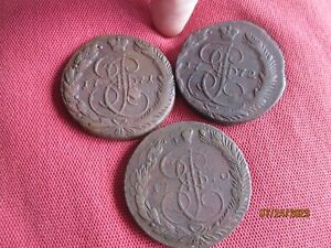 Russian Empire,Russia ,5 kopek,1770,71,72, Lot 3 coins,#4