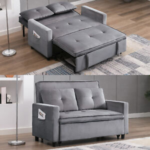 3-in-1Convertible Pull Out Sofa Bed,Loveseat Sleer Sofa with Adjustable Backrest