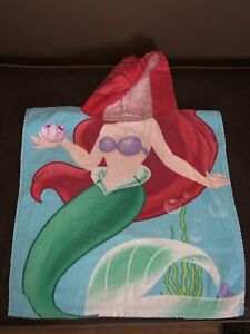 DISNEY Little Mermaid Princess Ariel Towel Hooded poncho Beach Bath Baby