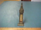Vintage Brass Big Ben Westminster Thermometer Souvenir Stand Up Desk Ornament !!