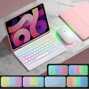 Backlit Keyboard Mouse With Case Cover For iPad 6/7/8/9/10th Gen Air 4 5 Pro 11