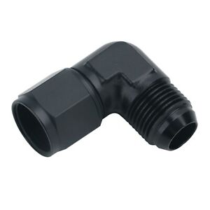 6AN Female to 6AN Male Flare Swivel Hose Fitting Adapter 90° Degree Aluminium