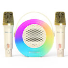 New ListingKids Portable Mini Karaoke Machine Bluetooth Speaker 2 Wireless Microphone LED