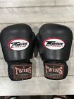 Twins Special Black Boxing Gloves 14oz - Muay Thai - MMA- Kickboxing - Leather