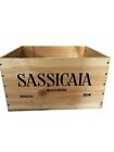 Sassicaia Wine Box Case Wooden Crate Box Italy 2020 Wall Panels Bar Decor 13”