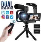 4K UHD Dual lens Video Camera 56MP WiFi Digital Vlogging Camera Camcorder Touch