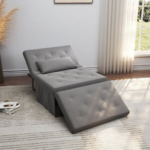 New ListingTC-HOMENY 4 IN 1 Convertible Sleeper Sofa Bed Lounger Recliner Folding Daybed