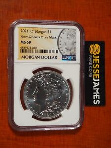 New Listing2021 $1 O PRIVY SILVER MORGAN DOLLAR NGC MS69 NEW ORLEANS