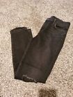 Citizens of Humanity Rocket Crop High Rise Skinny Jeans Black Distressed 27