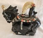 New ListingRare McCoy Pottery Black Circus Horse with Monkey Cookie Jar