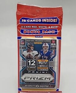 2021 Panini Prizm NFL Football Cello Fat Pack 15 Cards Factory Sealed Brand New