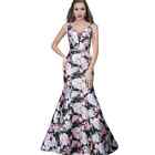 Nina Canacci Dress Womens Size 0 Floral Mermaid Prom Formal Rhinestones Belt NEW
