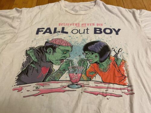 Fall Out Boy Believers Never D Part Deux Tour 2009 T-shirt great new