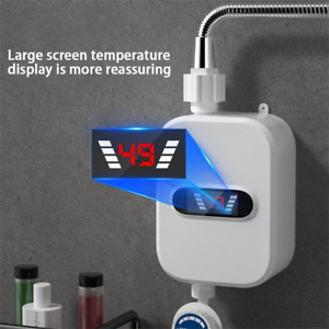 Instant Hot Water Heater Shower Head, 3500W, LCD Display, Energy Efficient