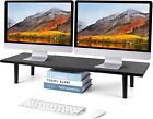 LOTEYIKE Dual Monitor Stand for 2 Monitors, Large TV Riser with Black