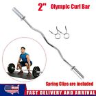 4/5/6Ft Olympic Barbell Bar 2 inch EZ Curl Bar Weight Lifting Bar Chrome Steel
